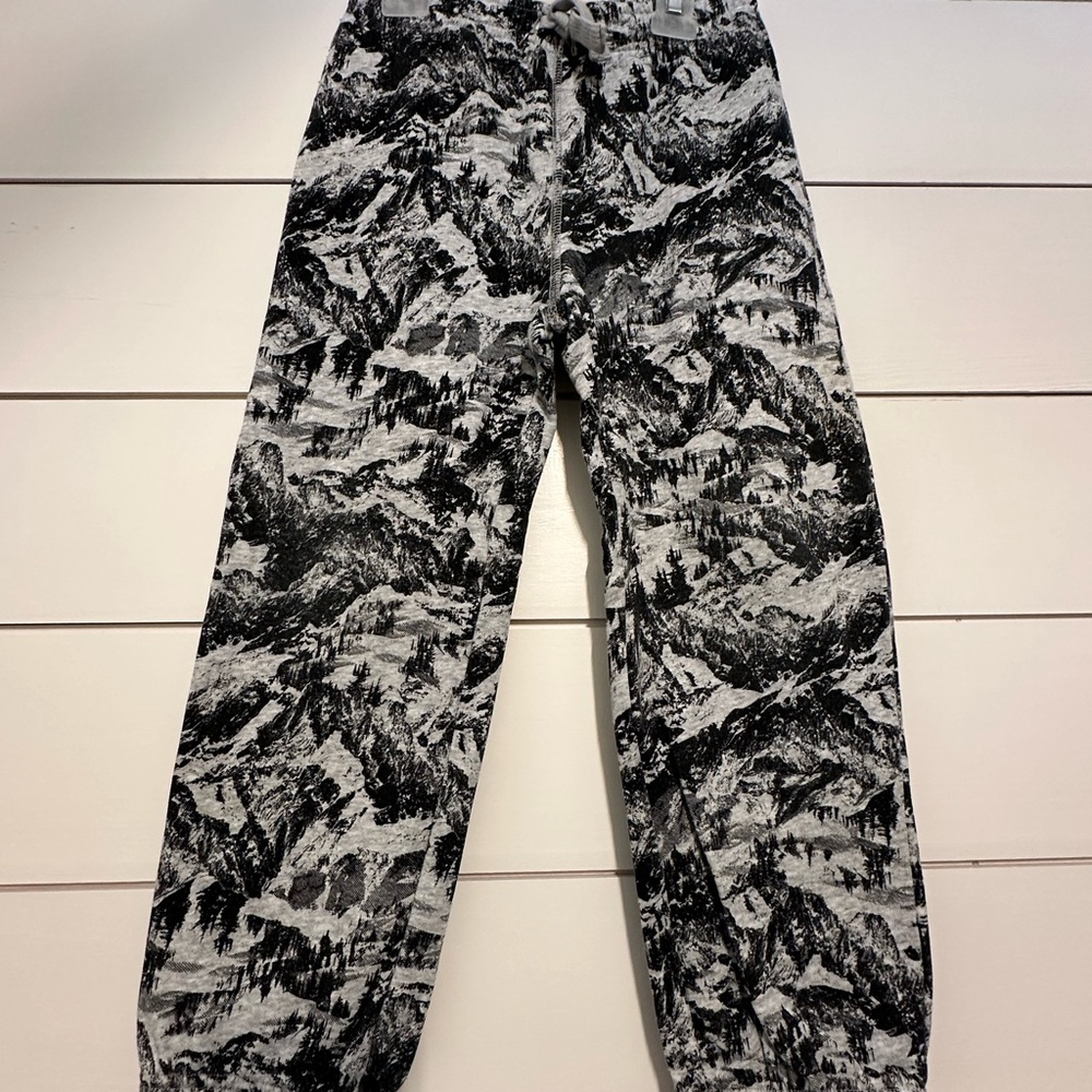 Boys Black and White Patterned Joggers